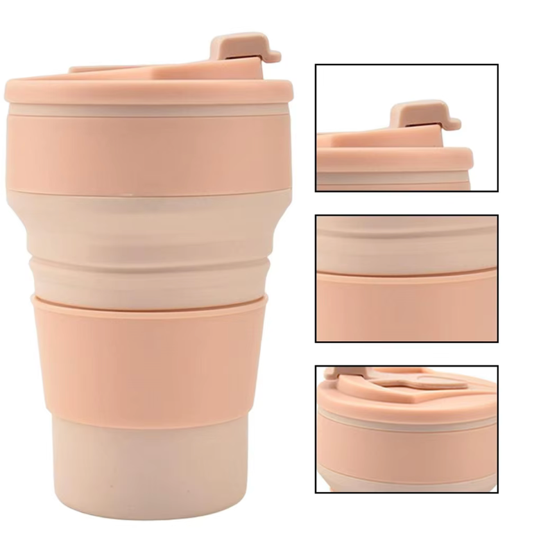 Folday Cup Roze | Opvouwbare en herbruikbare drinkbeker