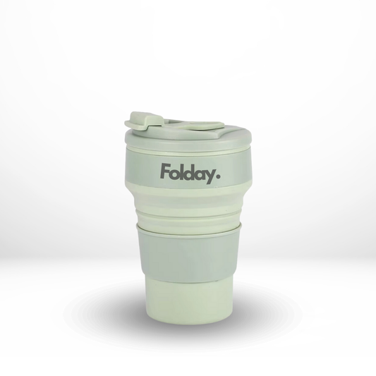 Folday Cup Groen | Opvouwbare en herbruikbare drinkbeker
