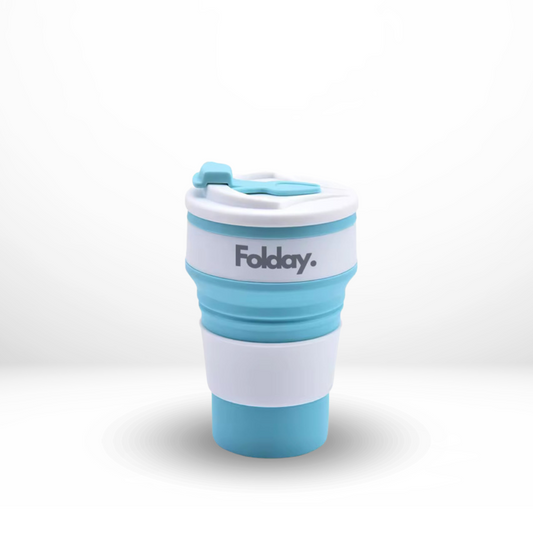 Folday Cup Blauw | Opvouwbare en herbruikbare drinkbeker