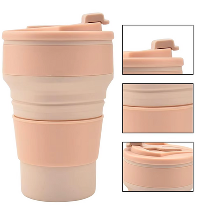 Folday Cup Grijs | Opvouwbare en herbruikbare drinkbeker