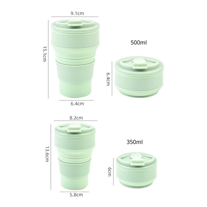 Folday Cup Grijs | Opvouwbare en herbruikbare drinkbeker